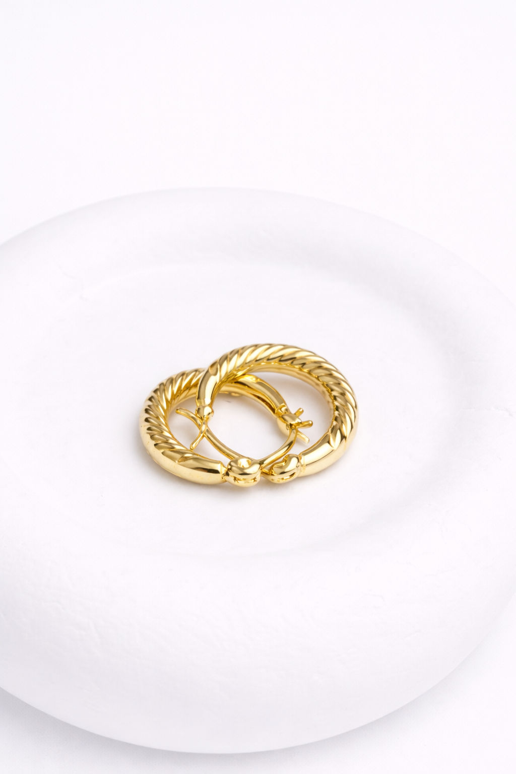 The Naa’m Pulaar 14K Solid Gold Baby Twist Huggies