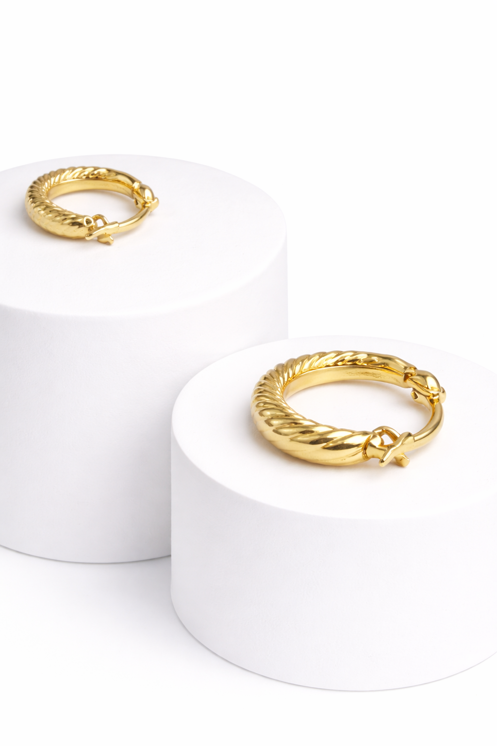 The Naa’m Pulaar 14K Solid Gold Baby Twist Huggies - Image 3