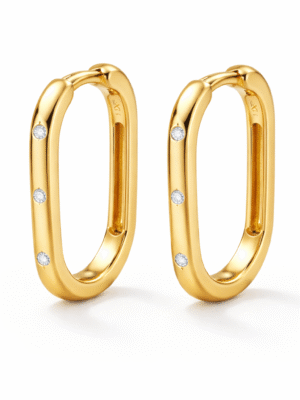 The Naa’m Naangai 14K Solid Gold Cultured Diamond Huggies