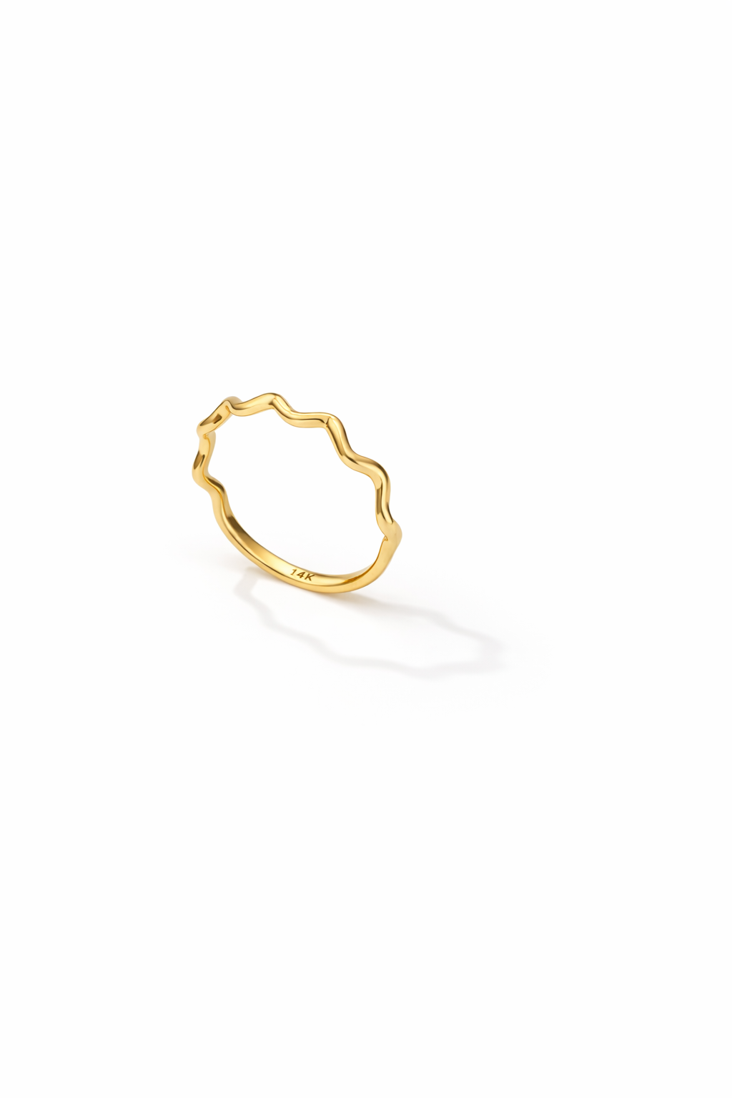 The Naa’m Morre 14K Solid Gold Wave Ring - Image 3