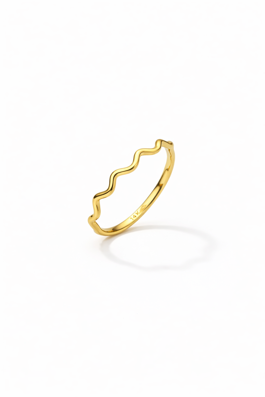 The Naa’m Morre 14K Solid Gold Wave Ring