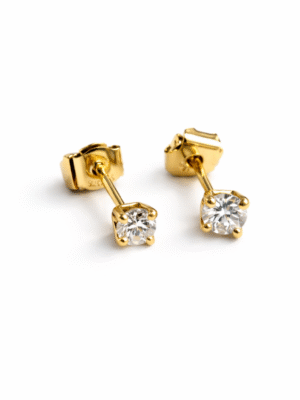 The Naa’m Marmarle 14K Solid Gold Cultured Diamond Solitaire Studs